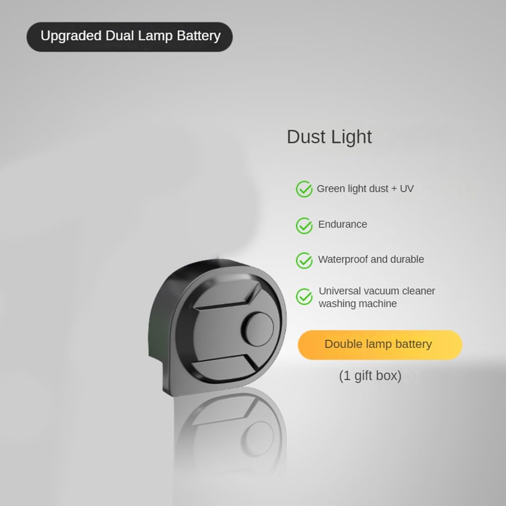 Luces de Visualización de Polvo para Aspiradora Lámpara LED con Visualización de Polvo de Mascotas Claramente con Batería Accesorio Universal para Aspiradora-A