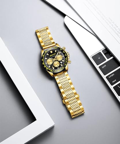 Image of BINLUN Stainless Steel Watch Band, Metal Watch Strap for Men Women Replacement with Double-Lock Deployment Clasp Polished Watch Bracelet Silver Black Gold Rose-gold 18 /19 /20 /21 /22 /24mm