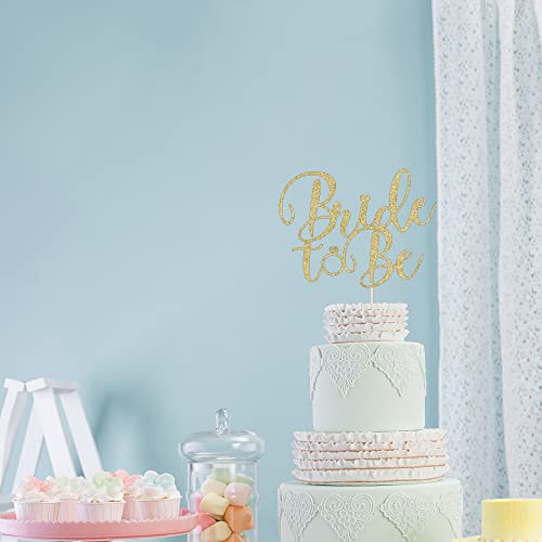 Sodasos Glitter Bride to Be Cake Topper - Bridal Shower Cake Topper,for Wedding Shower;Engagement;Bachelorette;Hen Party Decorations (golden) by sodasos - Image 6