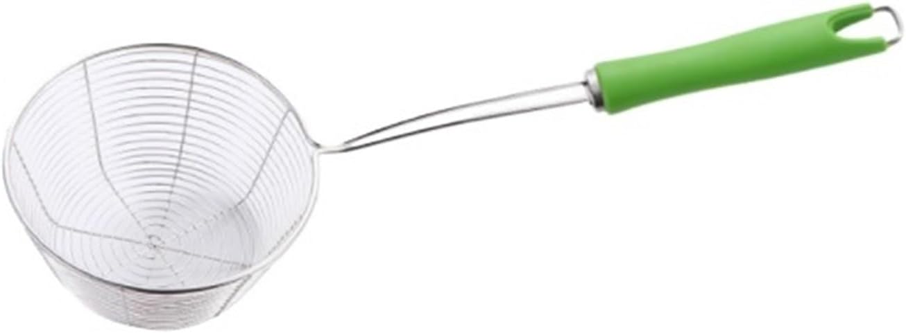 Kitchen Skimmer Cooking Colander Stainless Steel Noodle Sieve Frying Hot Pot Colander Kitchen Gadgets for Kitchen Cooking, Purple, 44Cm