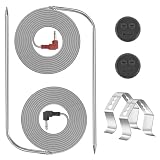 Paquete de 2 sondas de carne de repuesto de 59 pulgadas para parrillas de pellets Pit Boss y ahumadores de pellets. Enchufe de 3,5 mm compatible con accesorios Pit Boss. 2 paquetes de sondas de carne