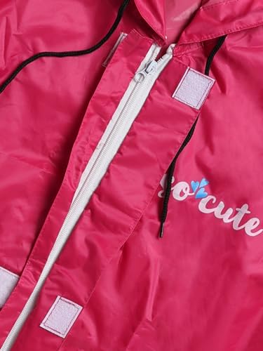 Image of Rupa Girls Polyvinyl Chloride (Pvc) Unisex Kids Unisex Rainwear, Cartoon Print Waterproof Long Longcoat /Raincoat With Adjustable Hood For Boy And Girl And With Space For School Bag. Pack Of 1