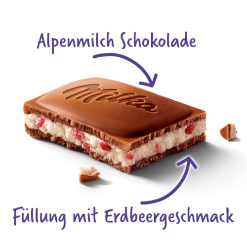 Milka Erdbeer Schokolade, 100 g – Ansicht 3