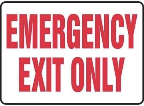 Exit Sign, Accu-Shield, 14 in W, 10 in H, Mfr: FRMEXT918XP-A