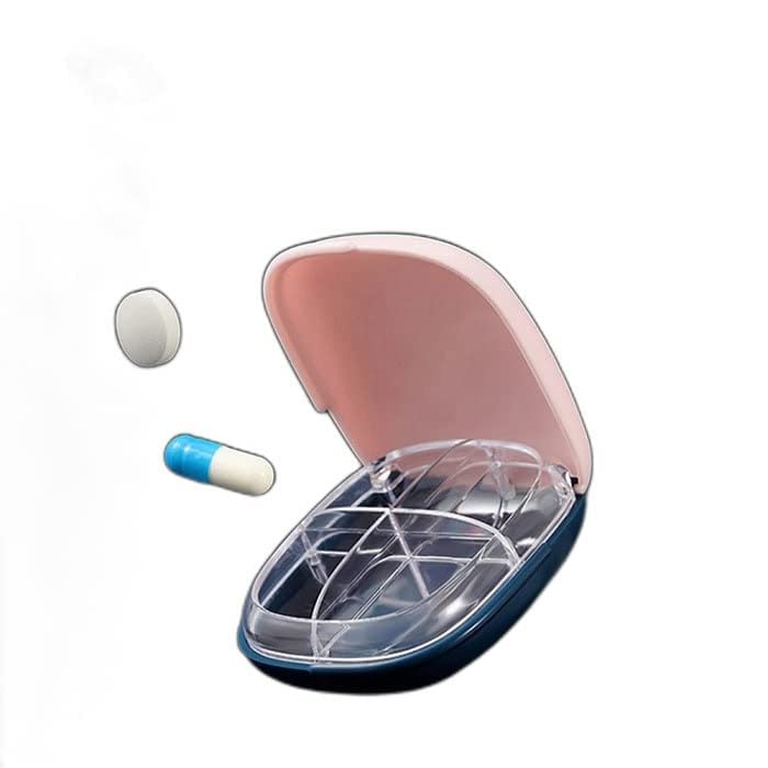 DIOXIT Pill Organizer with 4 Compartments, Moisture Proof, Portable Mini Travel Medicine Carry Box Seal Storage Container Holder for Outdoor, Camping, Home [1 PCs Multicolor]