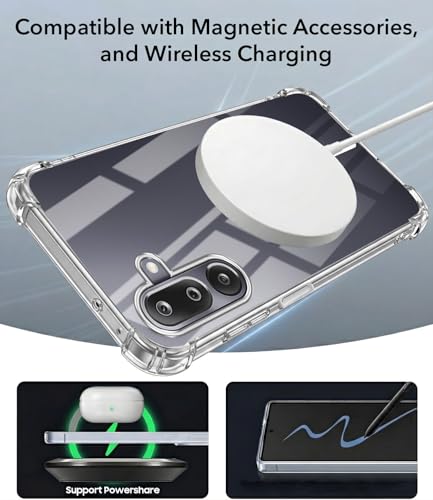 Image of Jkobi Shockproof Crystal-Clear Back Cover for Samsung Galaxy M36 | Samsung Galaxy F36 (Magsafe Wireless Support | Drop & Camera Protection | Hard Polycarbonate)