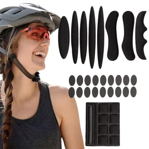 Imbottiture Per Caschi,imbottitura per casco da bicicletta,Schiuma per imbottitura per casco,Imbottitura Casco Bici,Kit Di Imbottitura Per Casco,Imbottitura Del Casco Protettivo,Nero