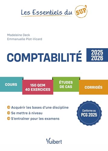 livre Comptabilité 2025/2026: Cours - QCM - Exercices - Etudes de cas - Corrigés