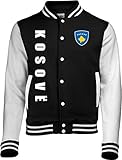 Trikot Look - Aprom-Sports Kosovo College Jacke - EM WM Sweat Sport Trikot Look (Blau, L)