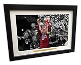 Kitbags & Lockers 2019 Champions League Win 12x8 A4 Signed Liverpool Jordan Henderson Autographed...