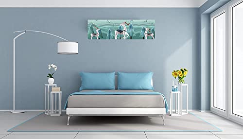 Image of DARSHANAM WORLD Beatiful Designer Ac Cover / / Cutest Printed Air Conditioning Dust Cover For Indoor & All Type AC Split Covers / / Colorfull Folding Designer Ac Cover (3D White Deer 1.5 Ton)
