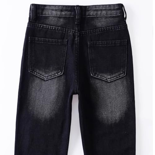 Boy's Skinny Fit Ripped Distressed Slim Washed Denim Pants Stylish Casual Spring Autumn,Back to School Jeans for Kids Boys4