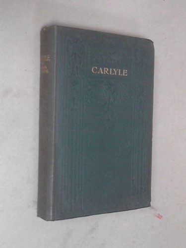 Thomas Carlyle (English men of letters) B000855EVW Book Cover