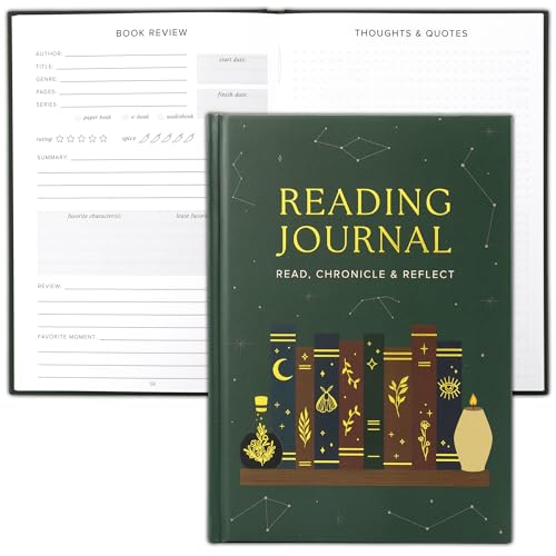 Beautiful Reading Journal for Book Lovers - Sturdy Hard Cover Journal Makes a Great Gift for Readers - The Perfect Tracker with Reading Log & Review Pages For Keeping Notes on Your Favorite Books