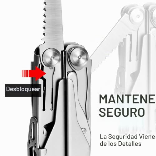Miniatura 8 de Miaoke Navaja Multiusos 23 En 1 Con Caja De Regalo Premium, Destornilladores Sierras Destornilladores Alicates Cuchillo Para Camping Gadgets Para Hombres, Mejor Regalo Para Novio Hijo Padre Esposo