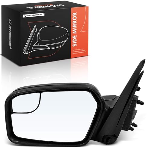 A-Premium Driver Side Power Door Mirror - Compatible with Ford Fusion 2011-2012 - Non-Heated, Non-Folding, Black Outside Rear View Mirror w/Blind Spot Glass