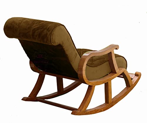 Image of CRAFTCITY Ergonomic Rosewood Rocking Chair