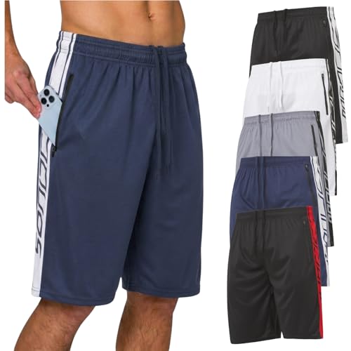 Ultra Performance Mens 5 Pack Athletic Running Shorts, Loose fit