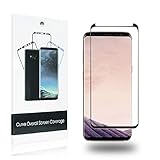 [4-Pack] Galaxy S9 3D HD Screen Protector [Case-Friendly] [High Definition] [Anti-Scratch] Full Coverage Compatible Samsung Galaxy S9 Black.