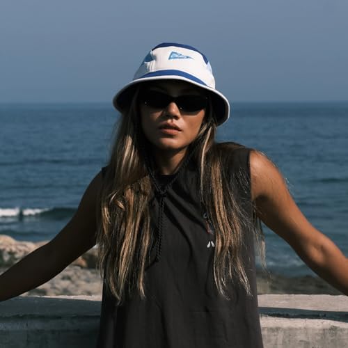 Image of Color-Blocked Fisherman Style Sun Hat for Outdoor Camping, Surfing & Vacations - Wide Brim, UV Protective, Anti-Slip