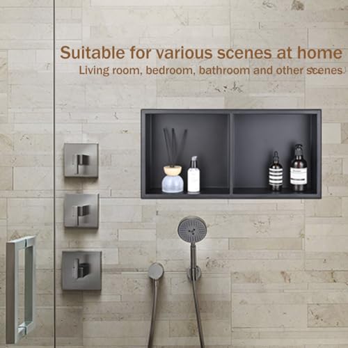Douche encastrable double étagère en acier inoxydable durable - 3