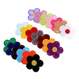 SEWACC Kit de de Bordado de Flores 40 Piezas de Aliqué Bordados Apliques para Planchar para Ropa de Tela para Decoraciones
