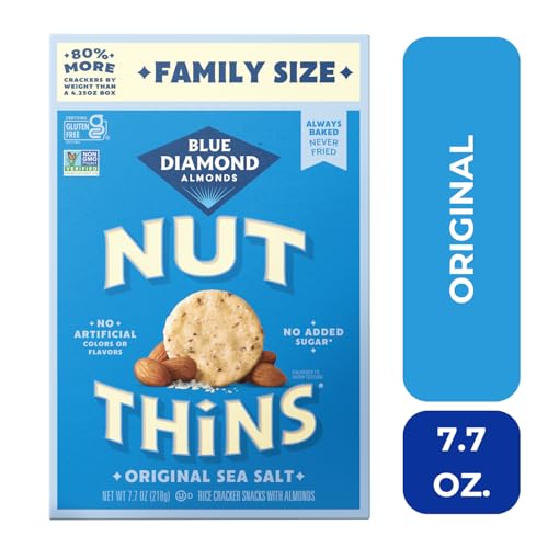 Image of Blue Diamond Almonds Nut-Thins Gluten Free Cracker Crisps, Original, Family Size, 7.7 oz