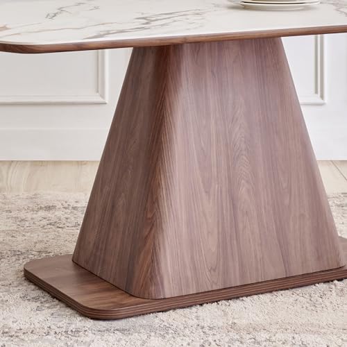 Image of Home Centre | Hadley Ceramic Top 6-Seater Dining Table | Dining Set for Home | White | 1 Year Warranty