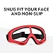 YSCare 4 Pack Protective Goggles, Safety Glasses with Clear Lens and Adjustable Strap, Protective Eyewear Compatible with Nerf Guns for Game Battle Christmas Gift (4 colors)