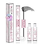 PRO LASHBEAUTY Eyelash Glue,2-In-1 Lash Bond and Seal Black Glue Strong Hold 72H+ Bond and Seal for Individual Eyelashes, Oilproof Latex Free,Waterproof,Safe No Irritate(10ml,Black)