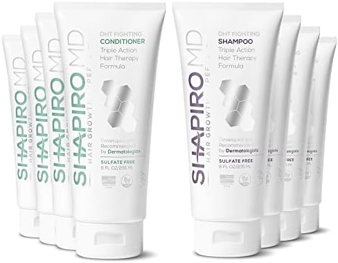Shapiro MD Hair Growth Experts Hair Loss Shampoo and Conditioner, 4 Month