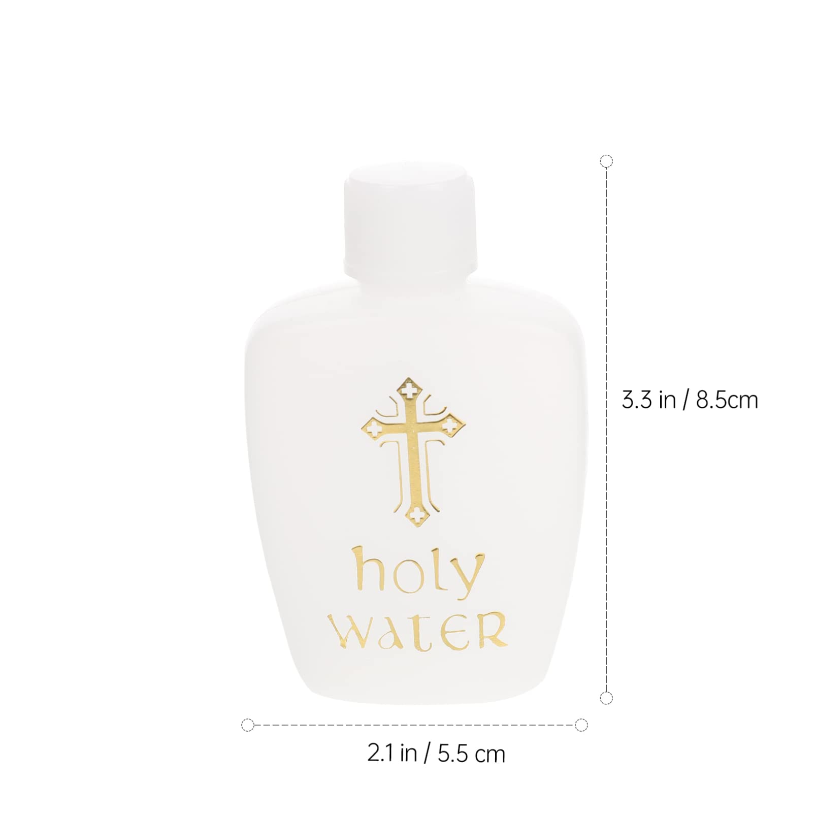 EXCEART Bottiglia d'acqua santa, set da 6 pezzi, piccole bottiglie d'acqua sacre, 60 ml, in plastica, per battesimo, chiesa, Pasqua, esorcismo, con motivo a croce, pratica per cerimonie religiose