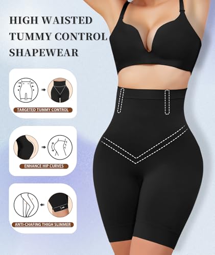 Sellto Tummy Control Shapewear Shorts High Waisted Body Shaper Shorts Women Seamless Girdles Under Dresses Thigh Slimmer thumb #1