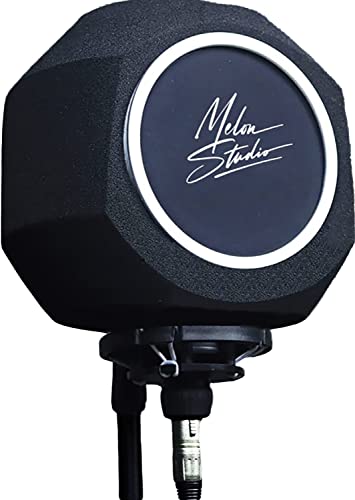 Melon Studio Microphone Windscreen Pop Filter For Mic, Vocal Isolation Booth Portable Studio Equipment, Microphone Shield Acoustic Recording Filter And Noise, Reflection Reducing Soundproof Cover Foam #TOP13