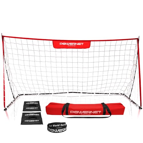 But de football 8 x 4 PowerNet cadre léger sac de sable inclus pour extérieur
