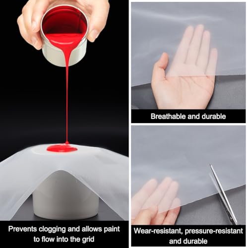 BENECREAT 4 m X 40 cm Feines Filternetz Aus Nylongewebe, Weißer Mesh-Filter Gewebtes Netz Farbe Nylon Filtergewebe Filtertuch Für Heimbrauen (150 Netz)