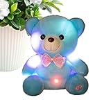 Design mignon avec nœud : cette peluche lumineuse se distingue par un nœud en satin 3D complexe sur le cou qui met en valeur son look adorable. C'est le compagnon idéal pour les déplacements et une décoration enchanteresse pour la chambre d'enfant, qui embellit aussi bien le temps de jeu que l'heure du coucher.
