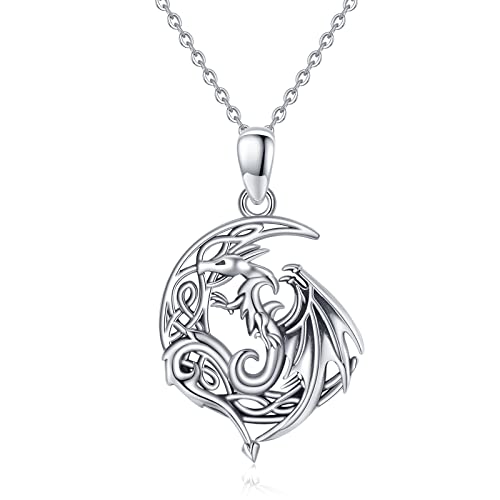 Collier dragon argent 925 anti-ternissement pour look homme durable