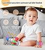 Perbabe Juguetes Bebés, 31 PCS Negro Blanco Libro Bebé Contraste Libros de Tela 0-12 Meses Juguetes Montessori con Negro Y Rojo Libros Blandos, Bebés Muñequera, Tummy Time Toys para Regalo De Bebé #3