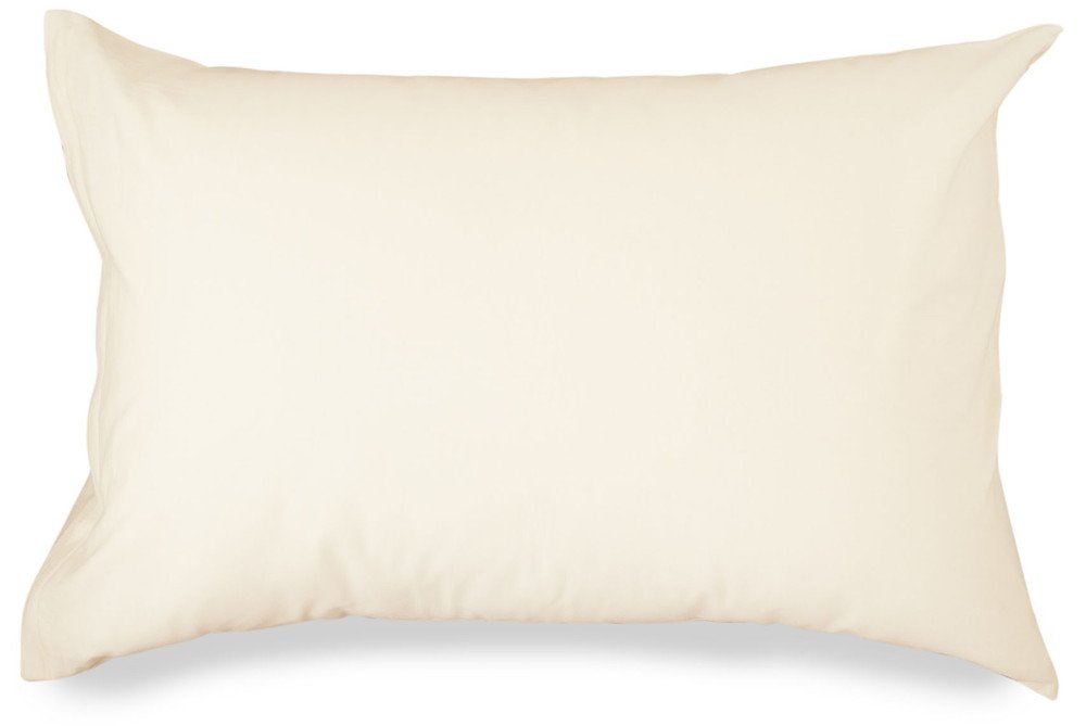 EMOOR Pillowcase PRESSO for Japanese Bed Pillow 17x25in Made in Japan 100% Cotton (Ivory), Zipper-Closure, Makura Cover Tatami Floor Sleeping Bed Linen