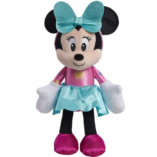 Disney Junior Minnie Mouse 9-inch Small Plush Stuffed Animal, Super Soft Plushie, Pretend Play, style may vary.