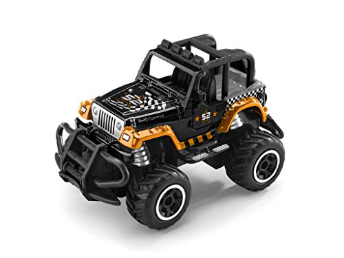 Revell 23492 RC Car SUV Jeep Wrangler Quarter Back Ferngesteuertes Auto, Schwarz/Orange, 14 cm