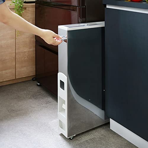 Amazon｜米びつ 10kg用 スリム 幅10cm キャスター付き ステンレス 