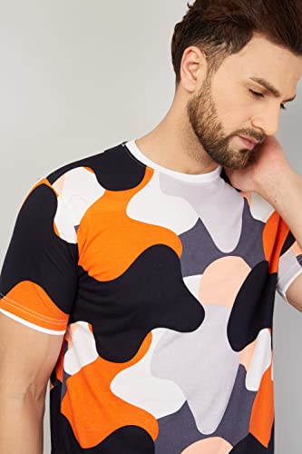 Image of Diversify Men's Cotton Round Neck Half Sleeve Regular Fit Printed T-Shirt