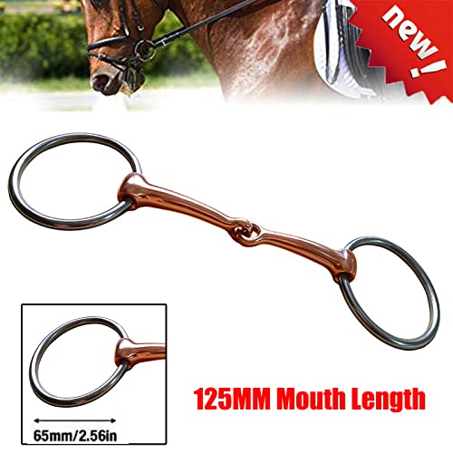 Mors de cheval en acier inoxydable avec tige ronde en cuivre 65 mm