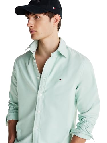 Image of Tommy Hilfiger Men's Long Sleeve Oxford Shirts in Regular Fit, Men's Button Down Shirts, Also Available in Big and Tall
