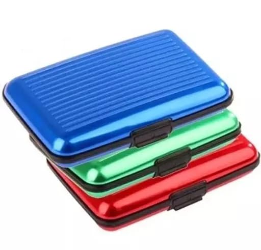 Aluma Wallet Multi Pockets Aluminum Purse Credit Cards Organizing Hard Case Holder Multi Pockets (Pack of 3)-image-49