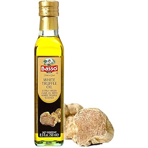 White Truffle Oil, 8.5 fl oz, 250 ml, Premium Quality, High Concentrate, Infused Truffle Oil, Made in Italy, Olio Tartufo Bianco, Basso Cover
