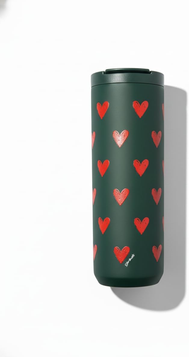 Starbucks Stainless Steel Tumbler 16 oz Valentine’s Day Design | Double-Wall Insulated Giftable Reusable Travel Drinkware