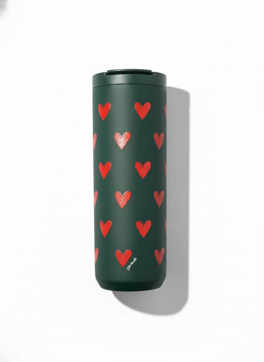 Starbucks Stainless Steel Tumbler 16 oz Valentine’s Day Design | Double-Wall Insulated Giftable Reusable Travel Drinkware